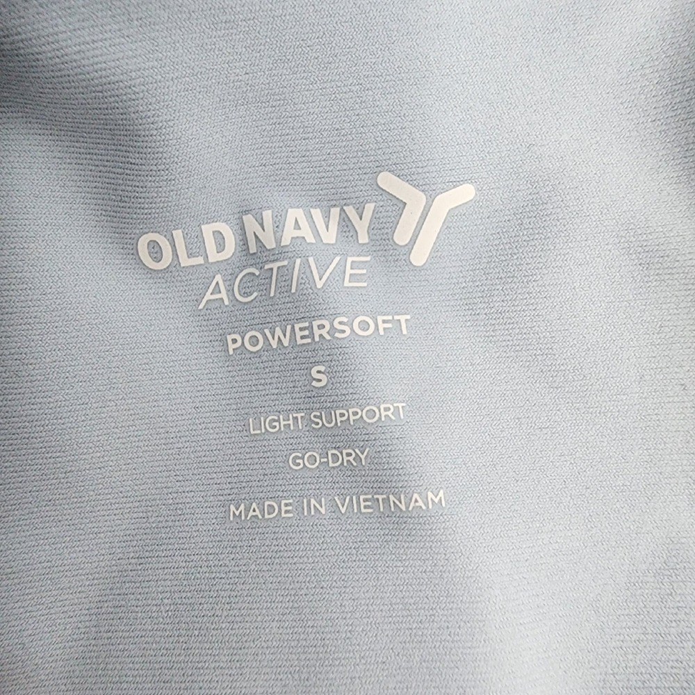 Old Navy Active Powersoft Bra Top Women's Small Light Support Floral Blue NWT - Picture 5 of 6